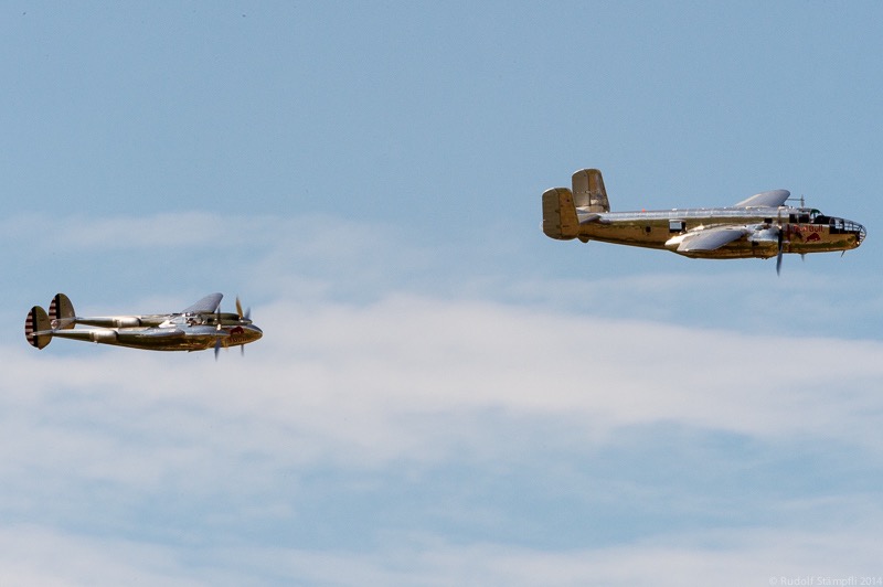 N25Y / N6123C Lockheed P-38L Lightning / North American B-25J Mitchell